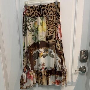 Roberto Cavalli Multicolor A-Line Skirt